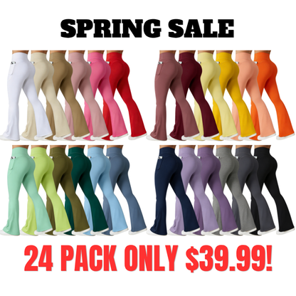 Women Workout Flare High Waist Butt Lifting Pants