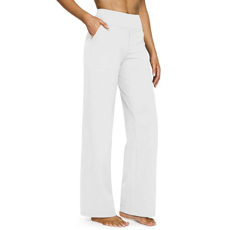 💘 Valentine’s Day Sale 💘Women’s High-Waist Wide Leg Pants – Business Casual Yoga Dress Pants with Pockets