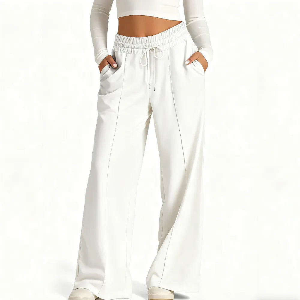 💘 Valentine’s Day Sale 💘 Women's Wide Leg Sweatpants Casual Loose Solid Color Pants
