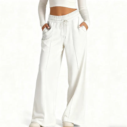 💘 Valentine’s Day Sale 💘 Women's Wide Leg Sweatpants Casual Loose Solid Color Pants