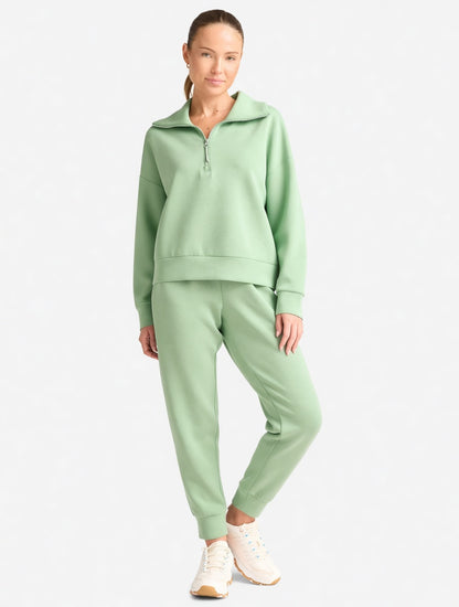 Women's and Women's Plus ScubaKnit Quarter Zip Pullover