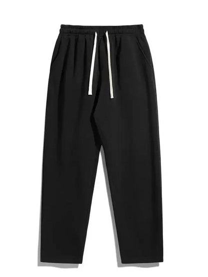 Men's Regular Fit Solid Drawstring Waist Sweatpants