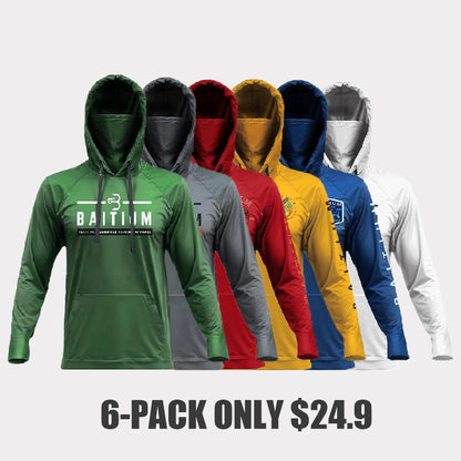 Fishing Shirts for Men Hooded Long Sleeve - UV Sun Protective T-Shirt Tee - Quick Dry Breathable Lightweight Dri Fit