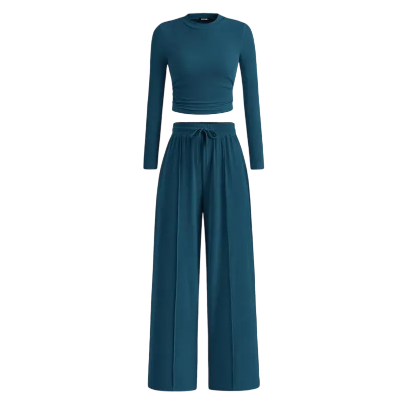 🔥Last Day 89% OFF🔥Women's Winter Set – Warm Top & Wide-Leg Pants