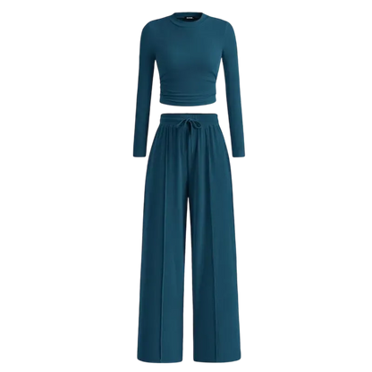 🔥Last Day 89% OFF🔥Women's Winter Set – Warm Top & Wide-Leg Pants