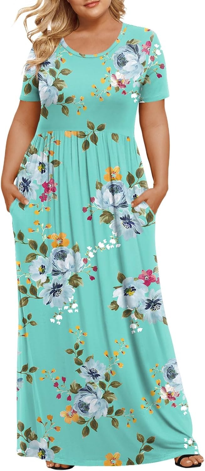 🔥Only $23.99🔥Women's Plus Size Maxi Dresses for Curvy