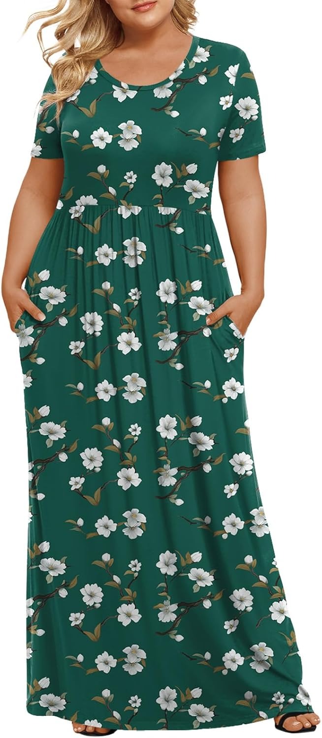 🔥Only $23.99🔥Women's Plus Size Maxi Dresses for Curvy
