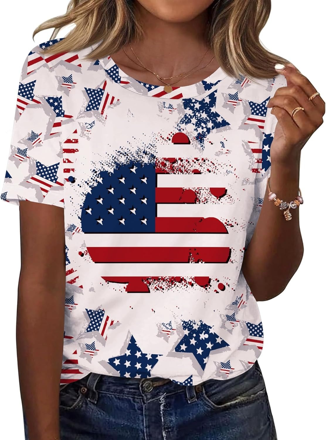 Women's American Patriotic Shirt XS-5XL