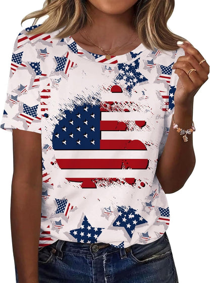 Women's American Patriotic Shirt XS-5XL