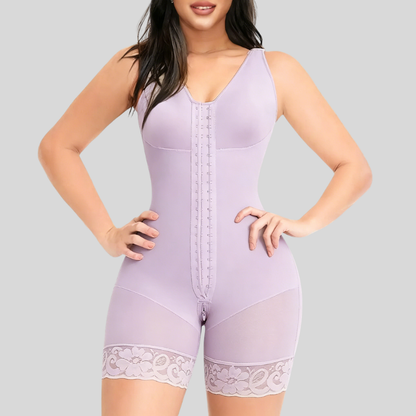 Women Full Tummy Control Hook Closure Butt Lifter Shapewear