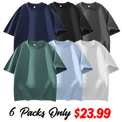 100% Cotton Crew Neck T-Shirts Set