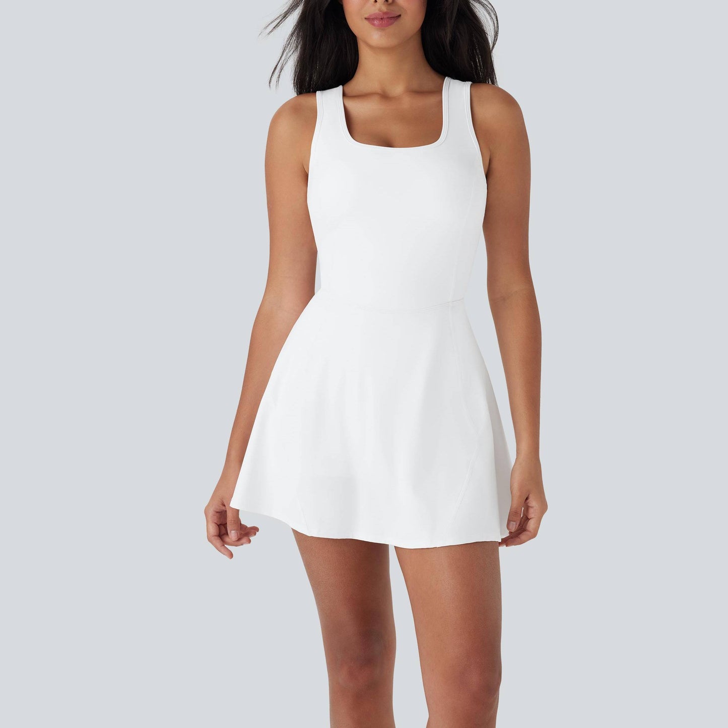 U Neck 2-in-1 Pocket Mini Cool Touch Dance Active Dress