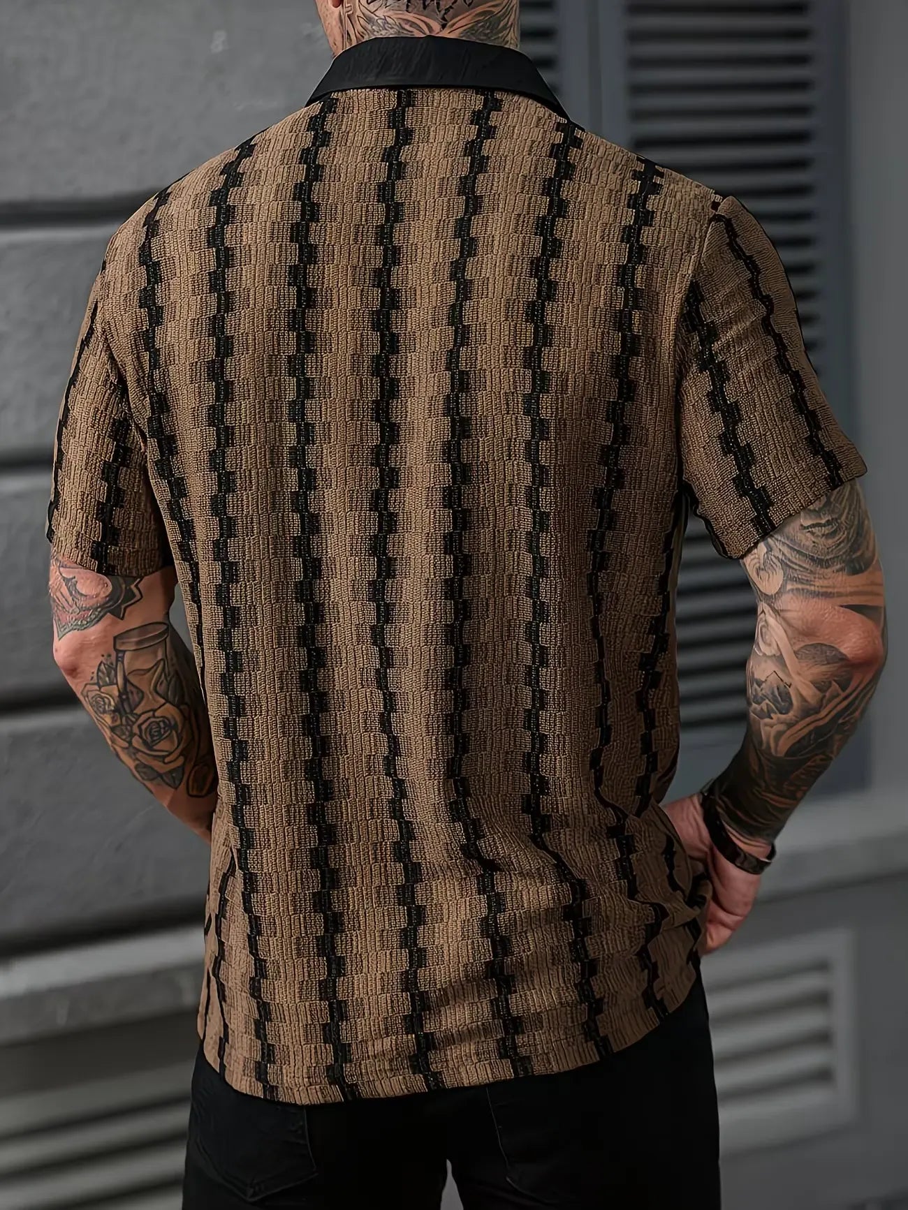 Men's Casual Plaid Stretch Short Sleeve Shirt