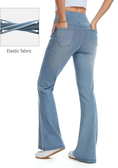 Women's Tummy Control Bell Bottom Jeans