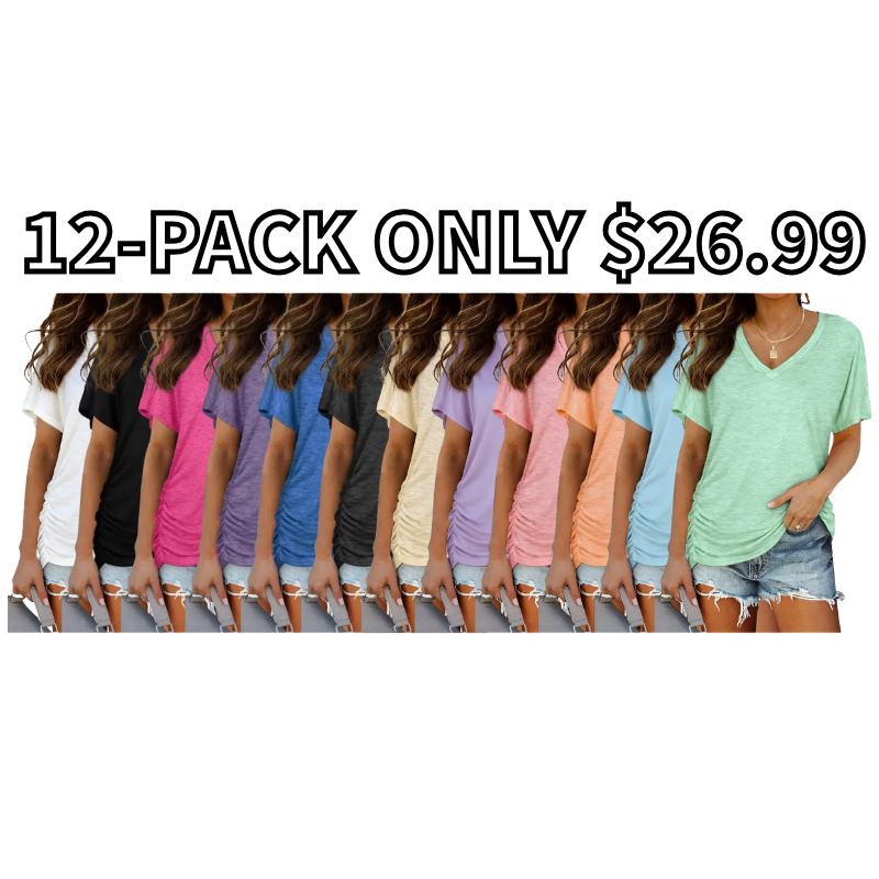 Women's Side Shirring Loose Fit Casual Top