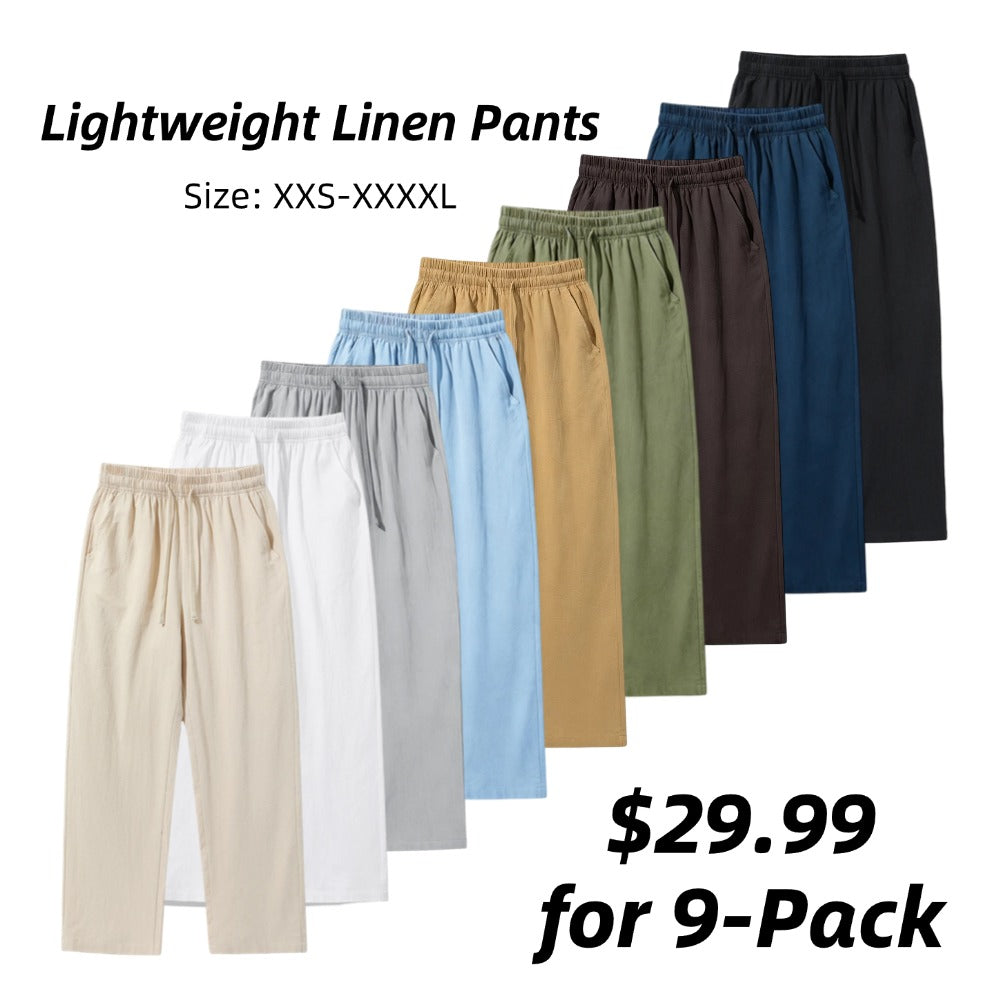 Men’s Lightweight Linen Pants – Breathable, Relaxed Fit for Summer & Everyday Wear