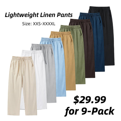 Men’s Lightweight Linen Pants – Breathable, Relaxed Fit for Summer & Everyday Wear