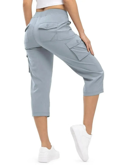 🔥Last day promotion🔥Womens Cargo Capris Lightweight Hiking Pants Shorts Cropped Cotton2