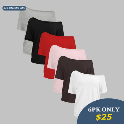 Women's Solid Color Minimalist Loose Tee Top