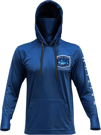 Fishing Shirts for Men Hooded Long Sleeve - UV Sun Protective T-Shirt Tee - Quick Dry Breathable Lightweight Dri Fit