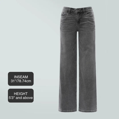 Women's Mid-low Rise Baggy Stretchy Jeans