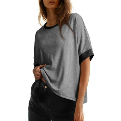 🔥 Stock up Dokotoo Women's Tops for Women 2026 Loose Oversized Basic Tee Comfortable Soft Fabric Flattering Fit Womenswear