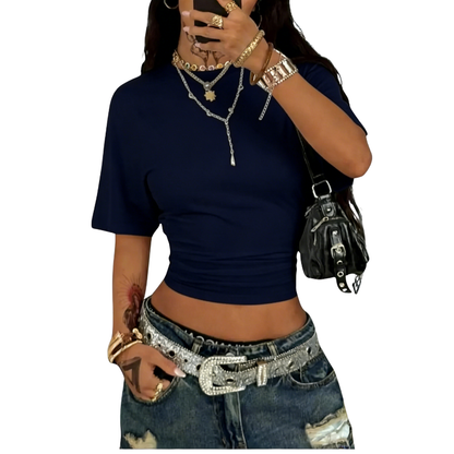 Women's Basic Slim Fit Cropped T-Shirt