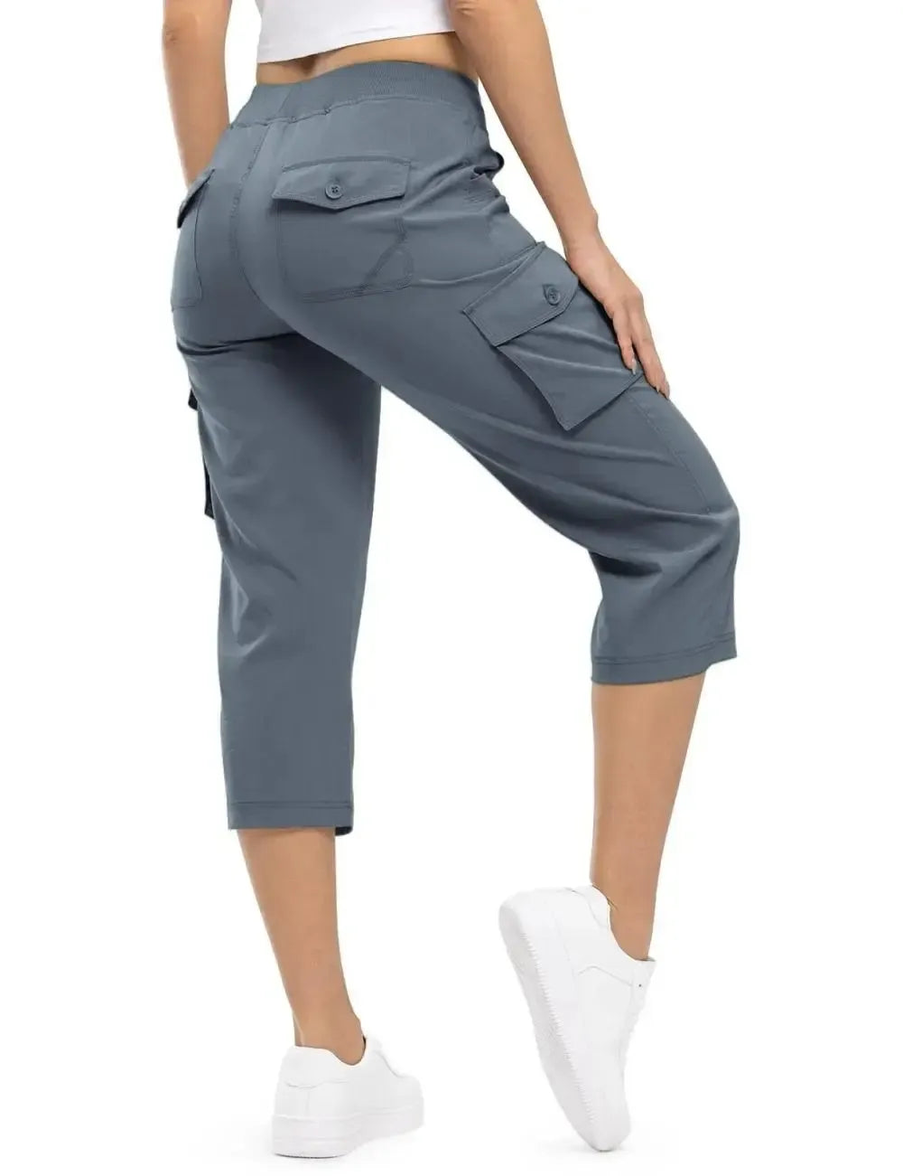 🔥Last day promotion🔥Womens Cargo Capris Lightweight Hiking Pants Shorts Cropped Cotton2