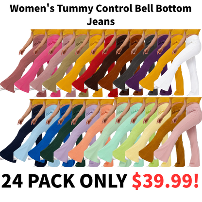 Women's Tummy Control Bell Bottom Jeans