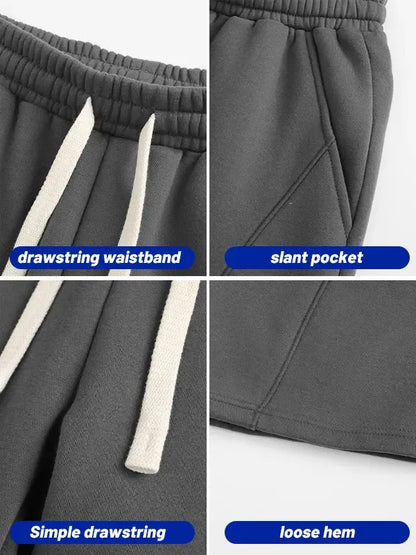 Men's Solid Pocket Lightweight Breathable Casual Workout Shorts