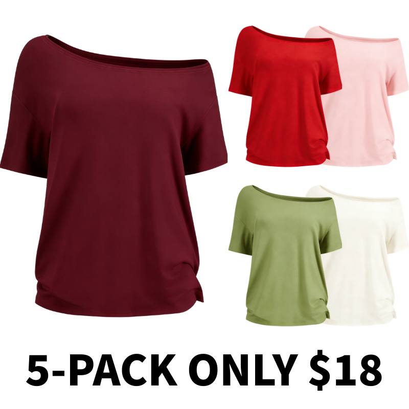 Women's Solid Basic Tee & Men's Muscle Slim Henley Shirts