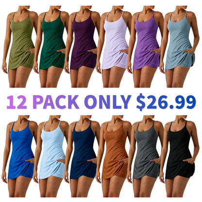 Women's Backless Athletic Dress
