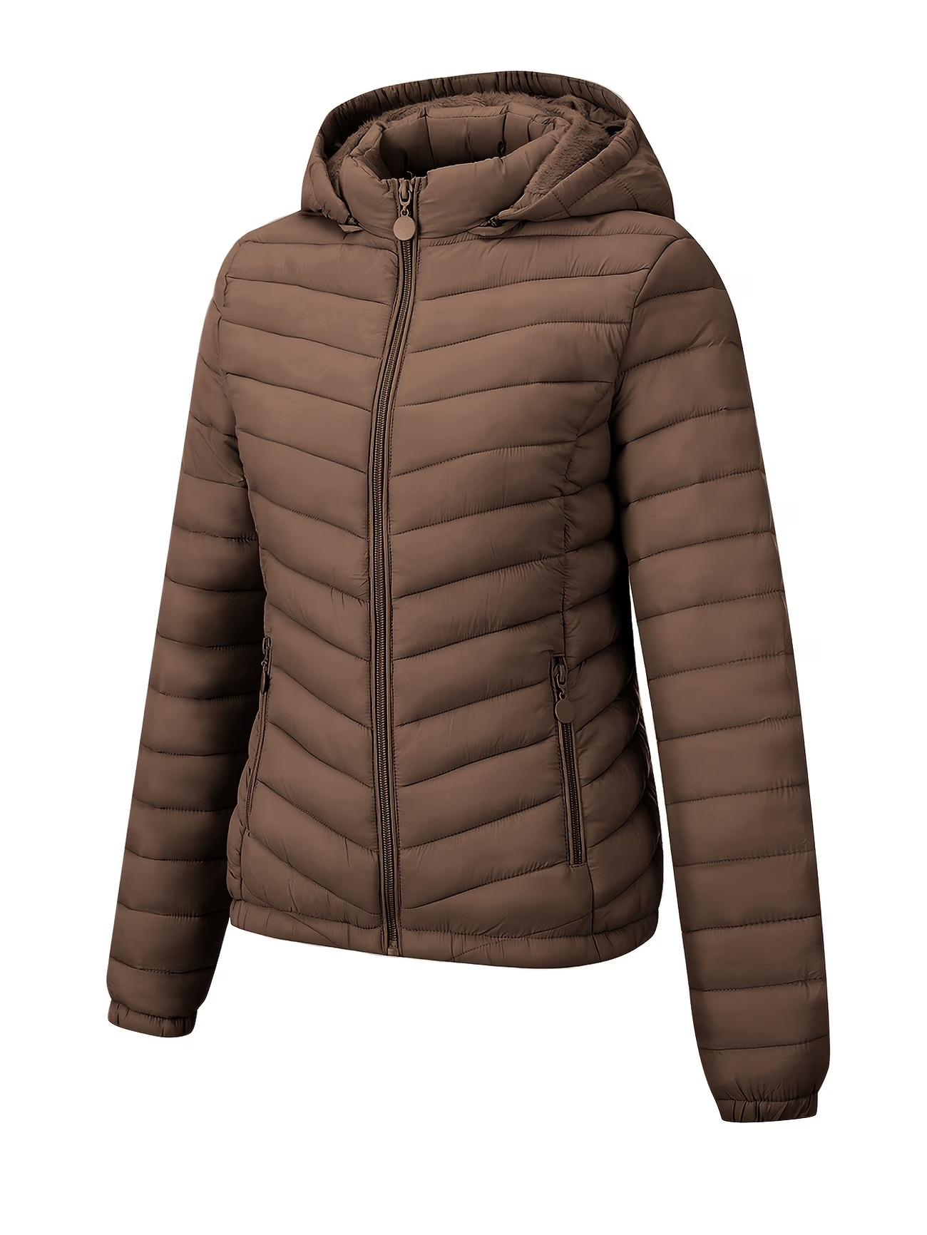 Women's Hooded Padded Coat - Fashion Simple Versatile Lightweight Pockets for Autumn Winter Commuter