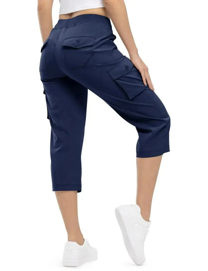 🔥Last day promotion🔥Womens Cargo Capris Lightweight Hiking Pants Shorts Cropped Cotton2