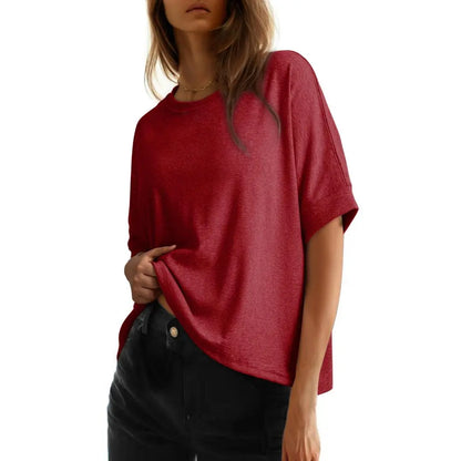 🔥 Stock up Dokotoo Women's Tops for Women 2026 Loose Oversized Basic Tee Comfortable Soft Fabric Flattering Fit Womenswear
