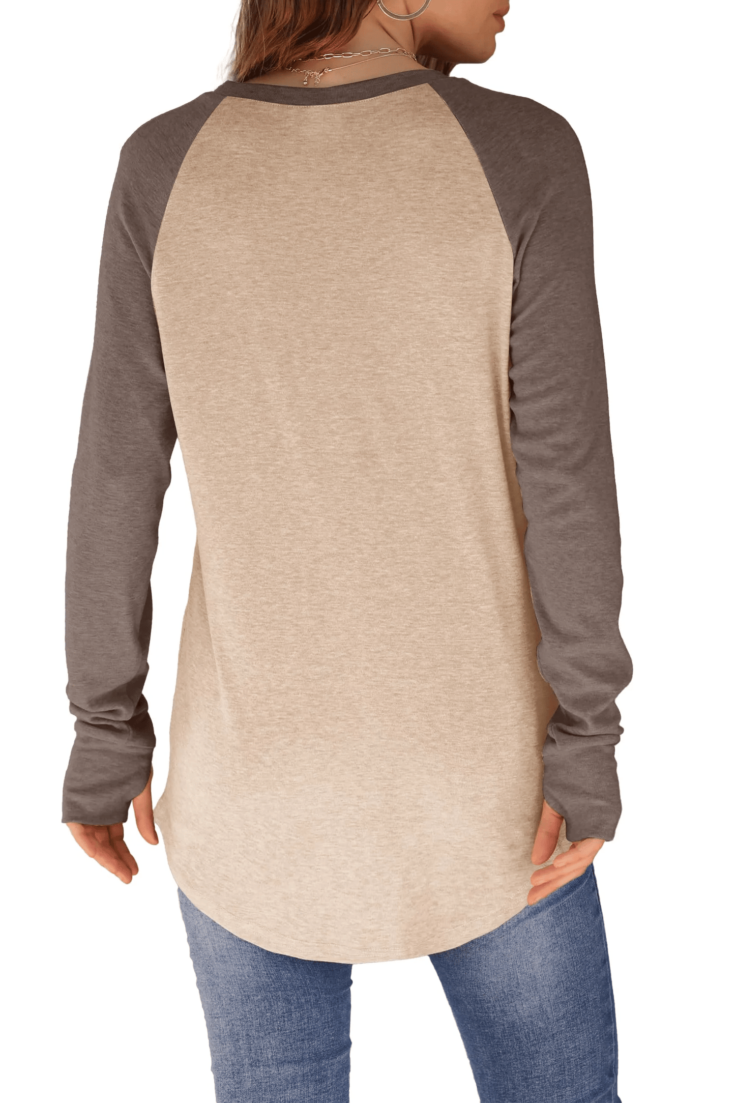 🎅Early Christmas Sale🎄Womens Long Sleeve Thumb Hole Shirts Tunic Tops to Wear with Leggings