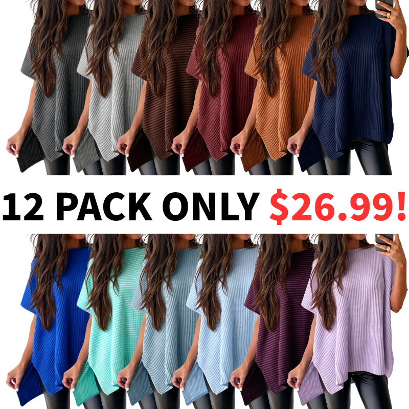 Summer Oversized Cozy Ribbed Knit Top