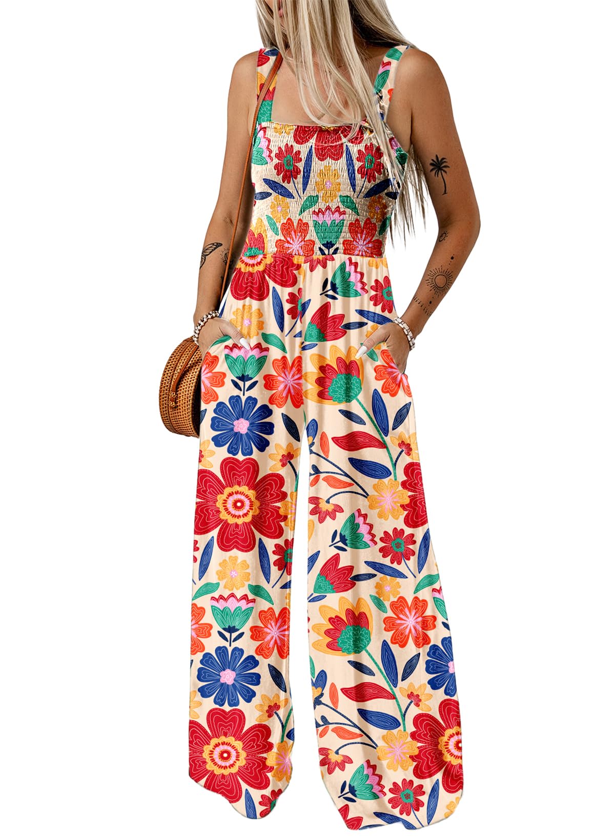 Women's One Piece Casual Loose Overalls Jumpsuits