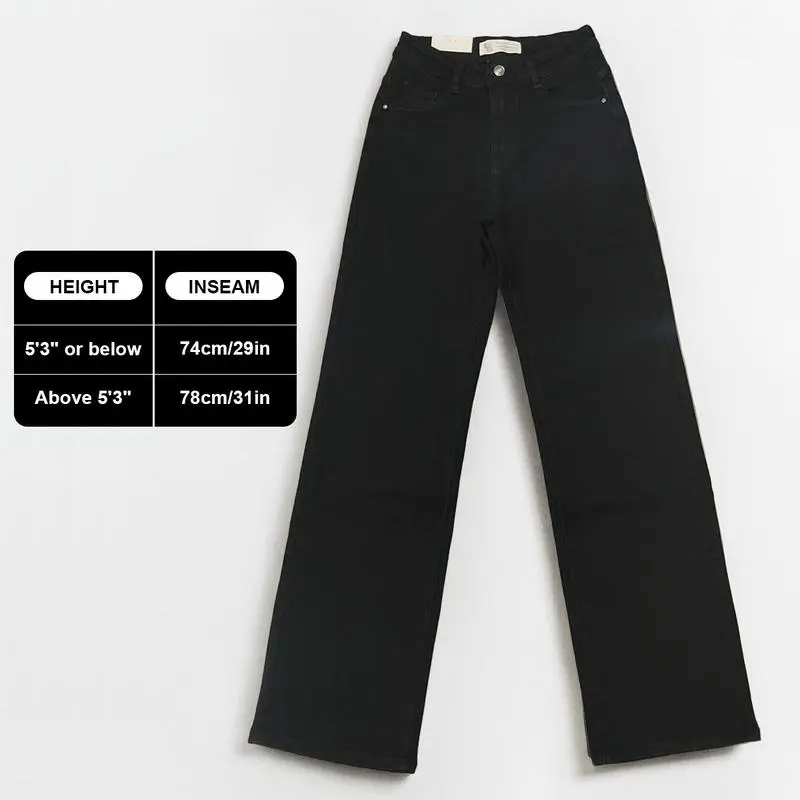 🔥6 Pack-Women's High Waist Wide Leg Jeans - Stretch Denim Trousers with Multi-Pockets