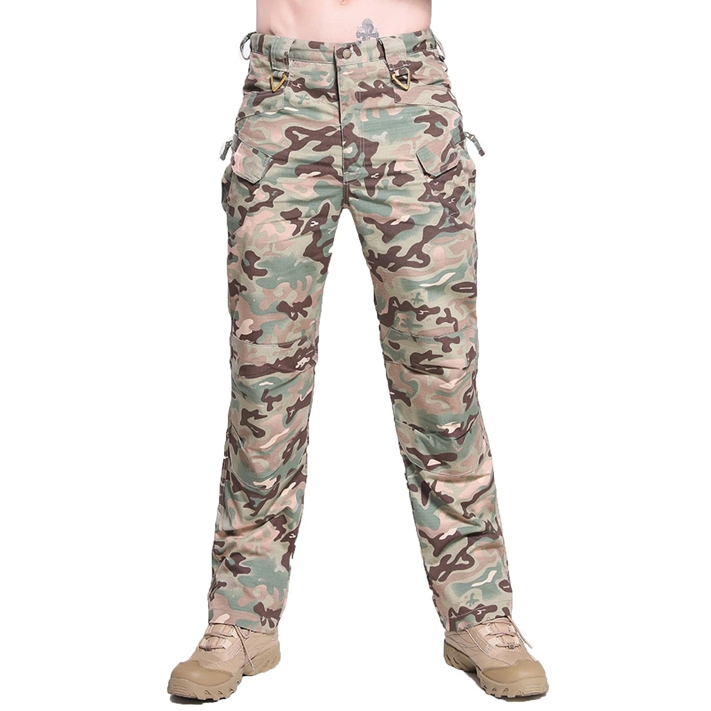 Men's Lightweight Pants, Cargo Pants Men, Linen Pants Men Men's Solid Color Multi-Pocket Washed Overalls Outdoor Casual Pants Trousers Men's pure cotton pants