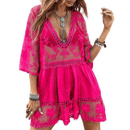 Women's Lace Bathing Suit Cover Up Dress