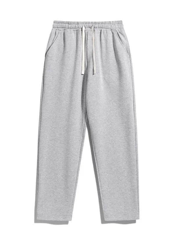 Men's Regular Fit Solid Drawstring Waist Sweatpants