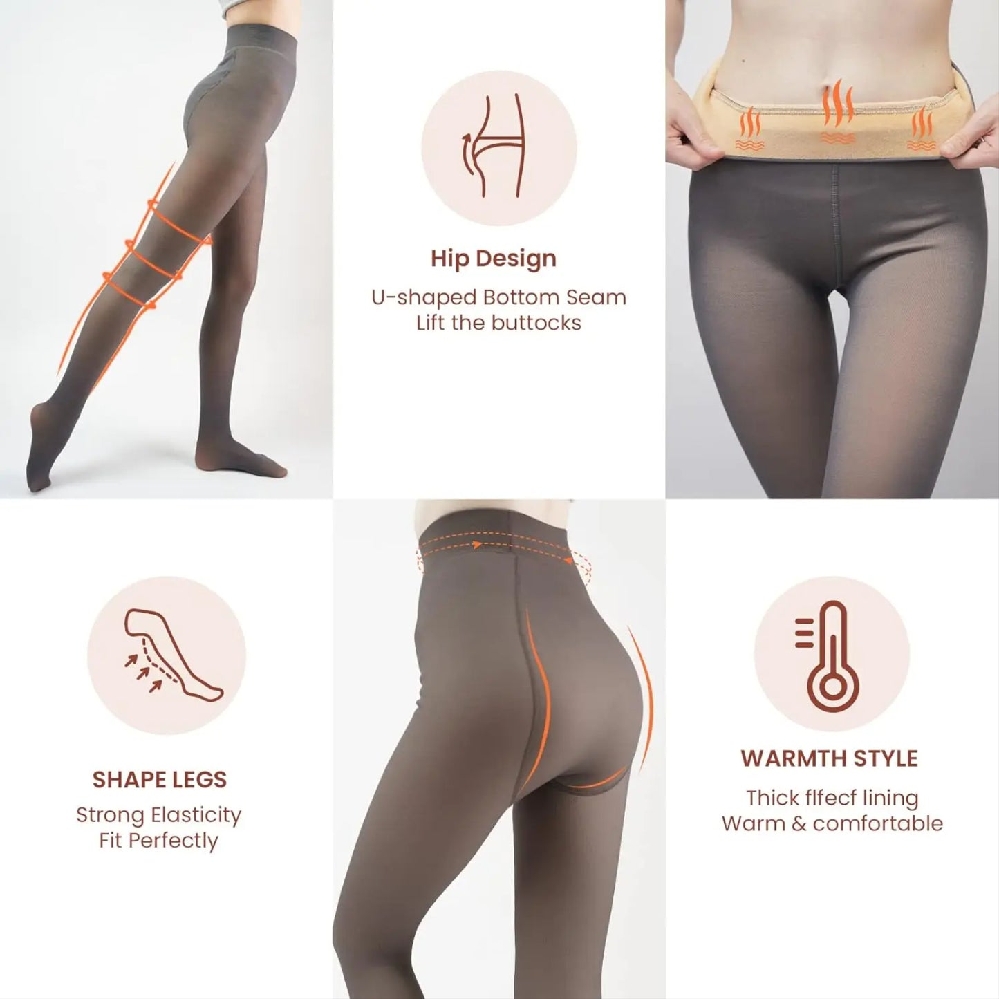 🔥Time-Limited Promotion—🎄Fake Translucent Warm Pantyhose Leggings Sheer Thick Tights for Winter