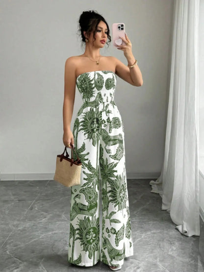 Women's Woven Fabric Casual Fitted Jumpsuit