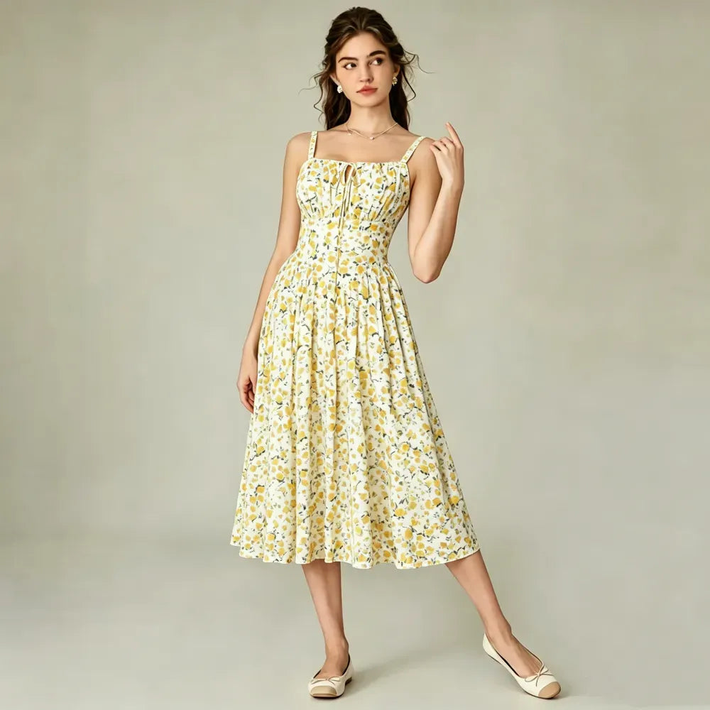 Women's floral print midi dress