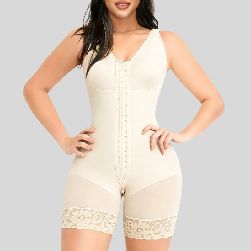 Women Full Tummy Control Hook Closure Butt Lifter Shapewear