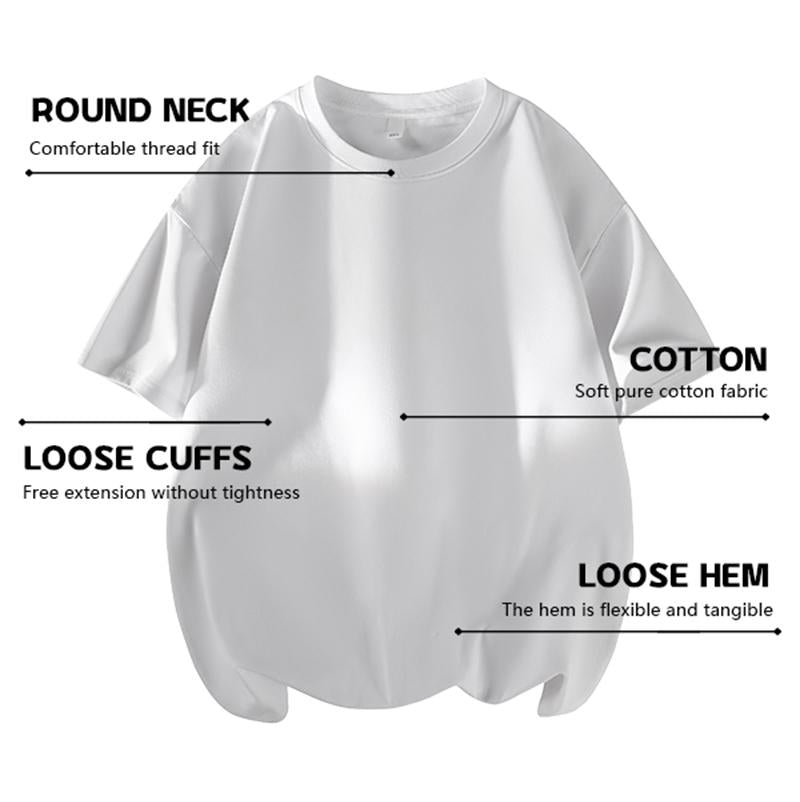 100% Cotton Crew Neck T-Shirts Set