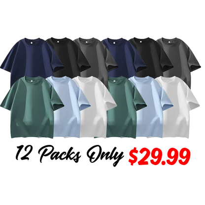 100% Cotton Crew Neck T-Shirts Set