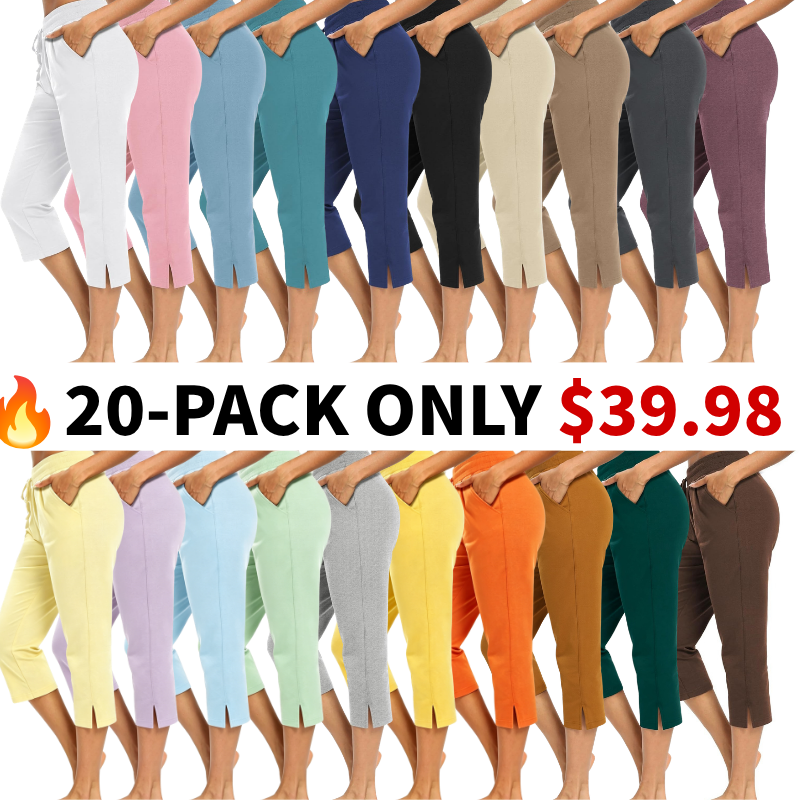Summer Loose Jogger Capris with Pockets