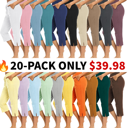 Summer Loose Jogger Capris with Pockets